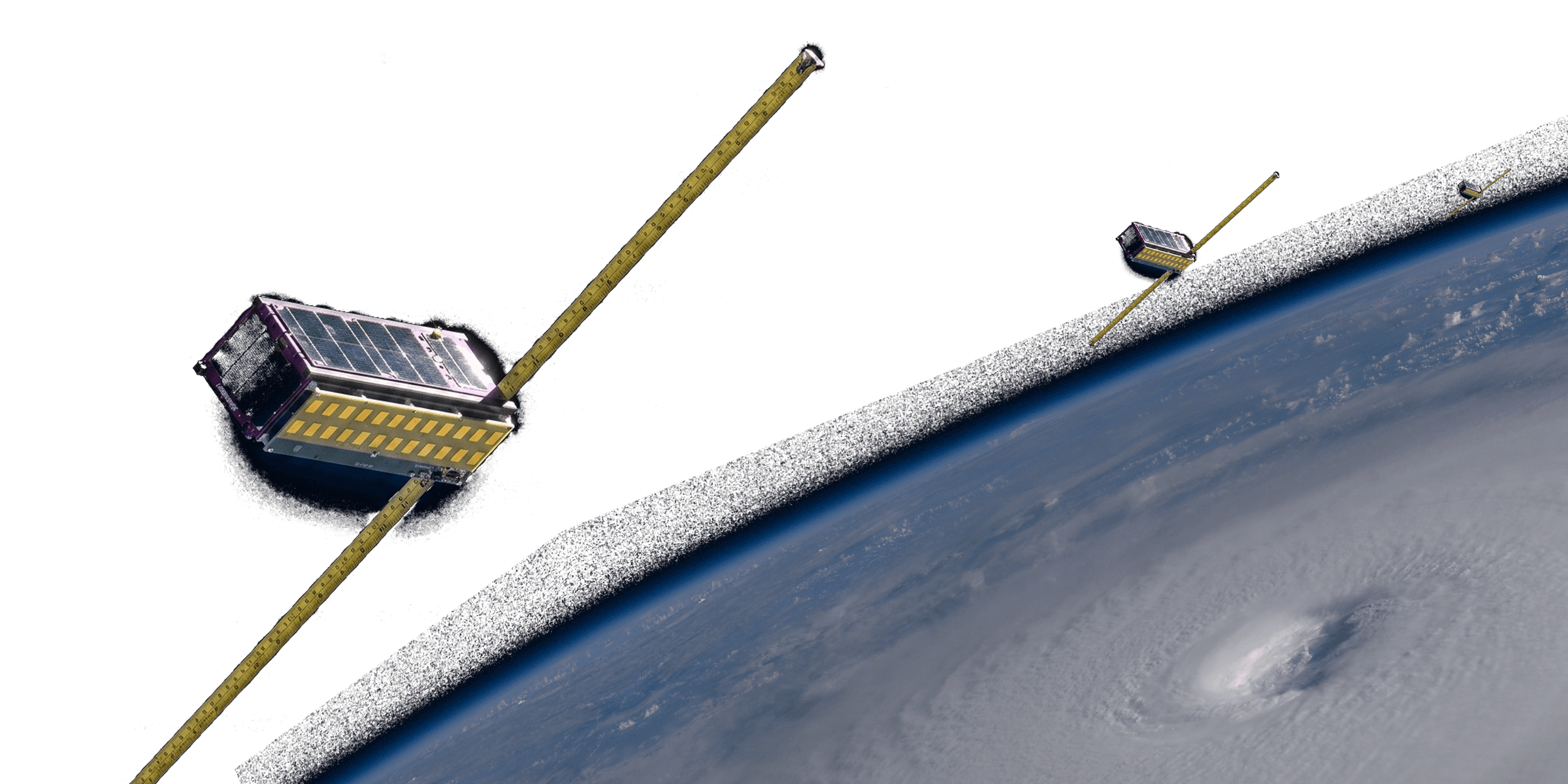 Illustration of Veery satellites above Earth.